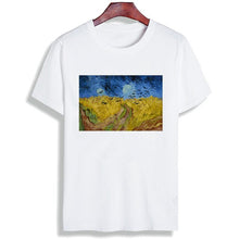 Load image into Gallery viewer, Cotton Tshirt Vincent Van Gogh Famous Painted Print Short Sleeve